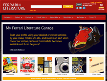 Tablet Screenshot of ferrariliterature.com